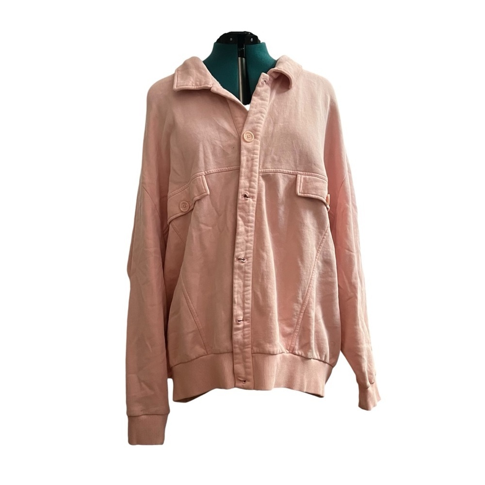ASOS Pink Long Sleeve Button Up Cozy Barbie Shacket H